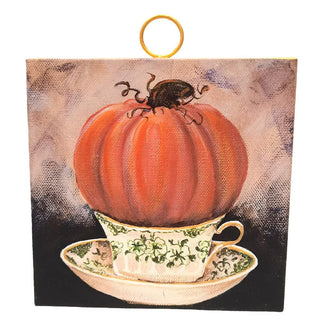 Mini Art Pumpkin Tea Time Round Top