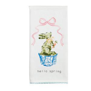 Hello Spring Topiary Tea Towel