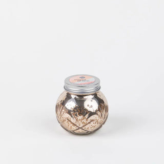 Sweet Grace Candle #008 in blush mercury glass with silver lid

Bridgewater Sweet Grace candle in blush-toned metallic vessel

Pink mercury glass candle with screw-top lid

Sweet Grace soy candle with 70-hour burn time