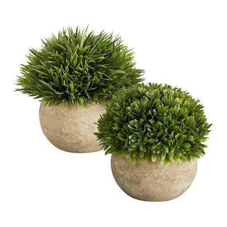 Faux Potted Grass Plant