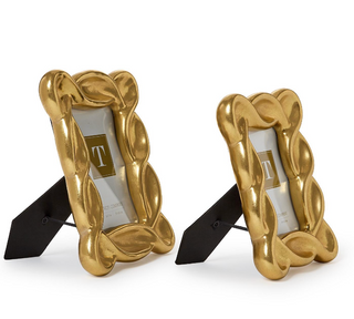 Infinity Gold Leaf Photo Frame with sculptural twisted design