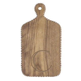 Mango wood mini cutting board with laser etched monogram