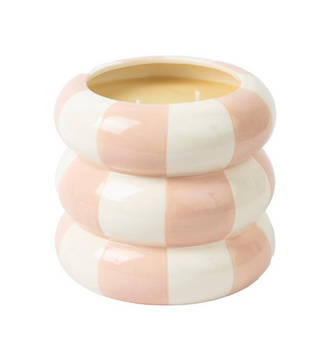 Sweet Grace #74 candle in a blush and ivory ceramic vessel with warm wax and double wick

Sweet Grace #74 scented candle featuring passion fruit, sparkling tea, and patchouli in sculptural ceramic jar

Sweet Grace #74 luxury candle in striped blush ceramic container for home décor and fragrance