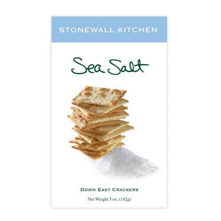 Stonewall Kitchen Sea Salt Crackers 2 oz box

Sea salt crackers by Stonewall Kitchen snack size

Stonewall Kitchen artisan sea salt crackers

Gourmet sea salt crackers for cheese boards

Stonewall Kitchen crackers small gift size
