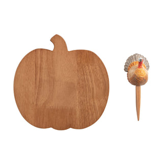Pumpkin Board With Turkey Handle Spreader