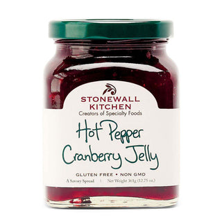 “Stonewall Kitchen Hot Pepper Cranberry Jelly jar”

“Spicy cranberry jelly with jalapeños and cayenne”

“Hot pepper cranberry jelly for cheese and crackers”

“Sweet and spicy cranberry jelly spread”

“Jar of Stonewall Kitchen hot pepper cranberry jelly”