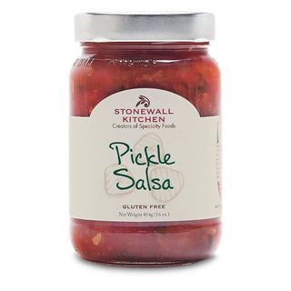 “Stonewall Kitchen Pickle Salsa jar”

“Zesty pickle salsa with tomato and dill relish”

“Pickle-flavored salsa for chips and snacking”

“Stonewall Kitchen spicy pickle salsa dip”

“Jar of crunchy dill pickle salsa”