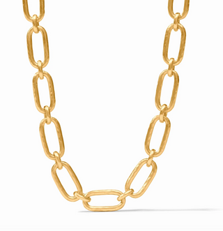 Sahara Demi Link Necklace by Julie Vos with textured gold links