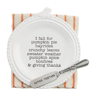 Mud Pie Thanksgiving Appetizer Towel and Spreader Gift Set