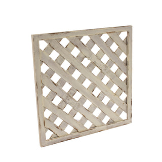 Round Top White Lattice Squared Edge Mini Gallery Display