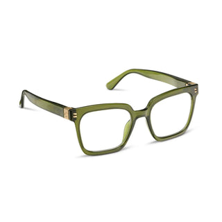 "Montage Green Peepers Blue Light glasses with square frames"

"Unisex Montage Green Blue Light eyewear with bold square design"

"Green square frame glasses with blue light filtering and metal hinge detail"

"Montage Green Peepers stylish computer glasses with HEV protection"