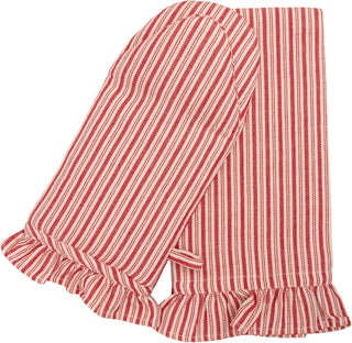 Stripe Oven Mitt and Tea Towel Set with red blue and green striped kitchen linens