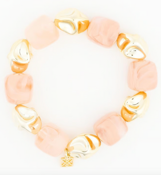 Lyla Bracelet with chunky gold and colored beads