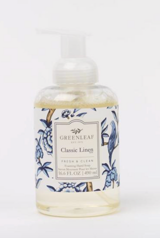 Green Leaf Classic Linen home fragrance collection with room spray, candle, auto vent clip, and hand soap

Green Leaf Classic Linen scented products featuring clean, fresh-linen fragrance in blue floral packaging

Classic Linen fragrance by Green Leaf with candle and home scent accessories on wood surface