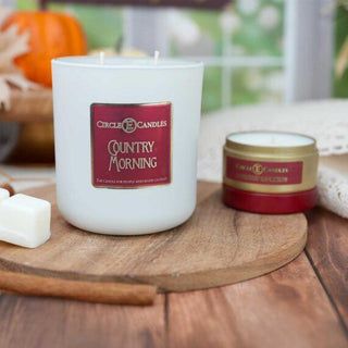 Circle E Candle Country Morning cinnamon pumpkin spice candle