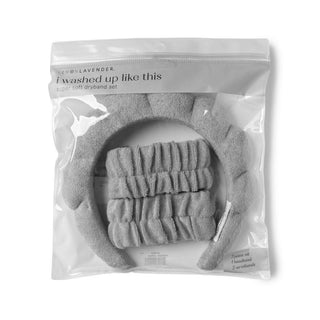 Super soft dryband set with headband and wristbands for skincare routine