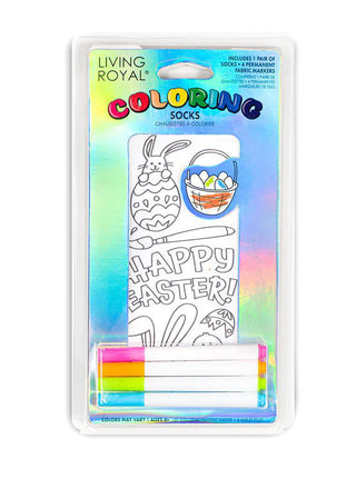 Easter coloring socks with fabric markers

Happy Easter color your own socks kids

Kids Easter coloring activity socks

Colorable Easter socks with bunny designs

Easter coloring socks craft gift