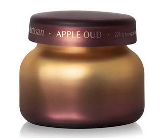 8 oz Apple Oud candle with crisp apple and smoky oud fragrance notes