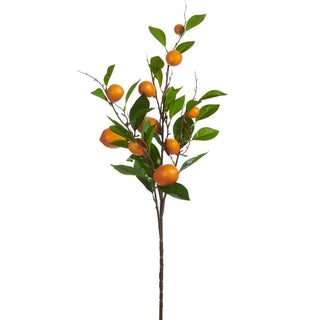 36 inch artificial orange spray with realistic orange fruit and green leaves