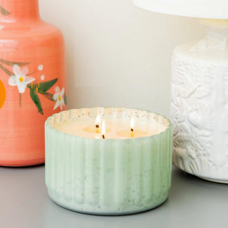 Sweet Grace Candle in antique green ribbed 3-wick vessel

Greenleaf Sweet Grace 3-wick soy-blend candle

Vintage-inspired green Sweet Grace candle by Greenleaf

Large Sweet Grace candle with up to 70-hour burn time