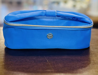 Porcelain Vines blue floral cosmetic bags set