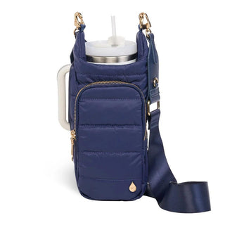 HydroBag HANDLE Navy Matte Puffer Water Bottle Crossbody Bag