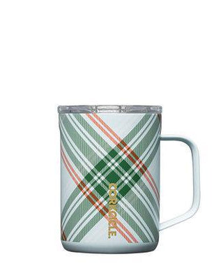 Corkcicle Peppermint Plaid Mug