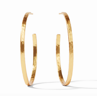 Julie Vos gold hoop earrings available in medium, large, and extra large