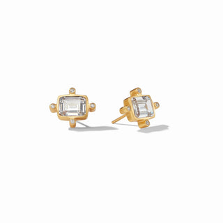 Gold stud earrings with clear cubic zirconia by Julie Vos

Julie Vos Clara Studs in 24K gold plate and cubic zirconia

Rectangular crystal stud earrings with gold setting