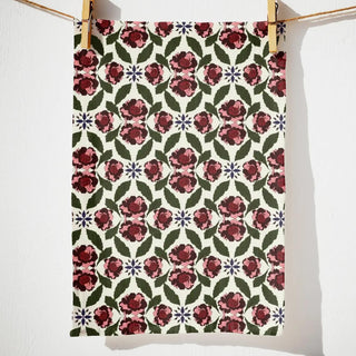 Lynette Reed Tea Towel with decorative printed design