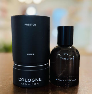 Preston Cologne 1.7 oz in black bottle and packaging