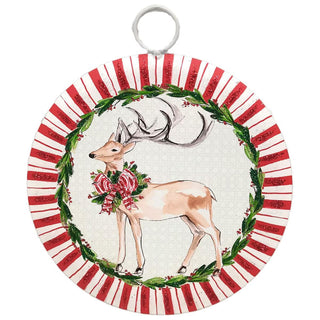 Mini Art Traditional Tidings Reindeer Round Top
