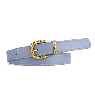 Faux leather outerwear belts with gold hardware