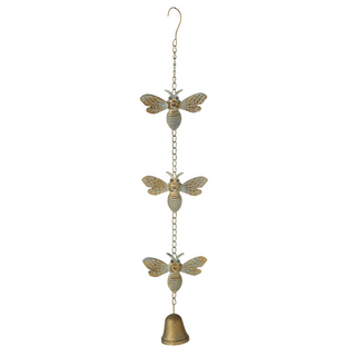 Gold Bee With Bell Chime