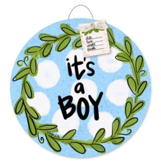 It’s A Boy Plus Tags Door Hanger