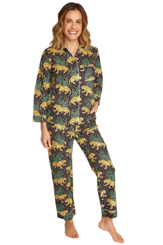 Leopard Printed Cotton Pajama Set