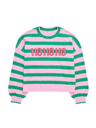 "Ho Ho Ho" Scallop Trim Sweater