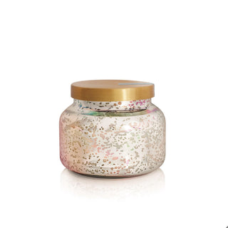 Capri Blue Volcano Signature Jar Candle in Mercury Iridescent glass featuring the iconic Volcano tropical citrus fragrance.