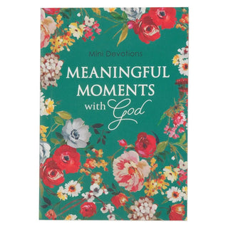 Mini Devotions Meaningful Moments with God softcover devotional with teal floral cover

Meaningful Moments with God Mini Devotions devotional book with red and orange flowers

Mini Devotions Meaningful Moments with God compact Christian devotional