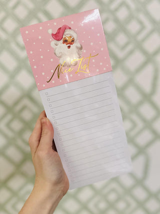 Pink Christmas Themed Magnetic Notepads