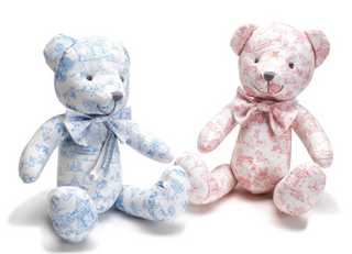 Animal Toile Stuffed Teddy Bear
