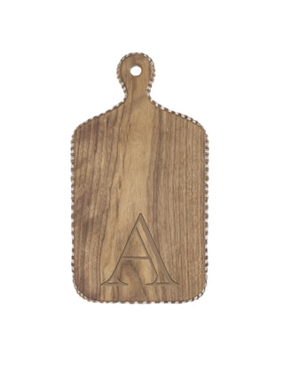 Mango wood mini cutting board with laser etched monogram