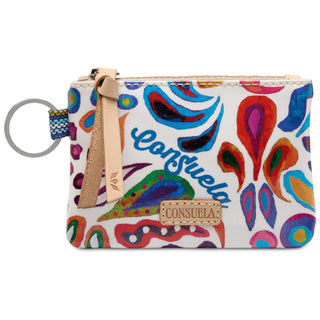 Consuela Bianca Pouch with colorful printed exterior and keyring zipper pouch
