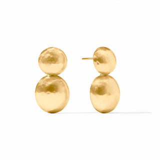 Solara Earrings in gold by Julie Vos

24K gold plated Solara double disc earrings

Julie Vos Solara hammered gold earrings

Elegant gold statement earrings by Julie Vos

Polished double disc gold earrings for pierced ears