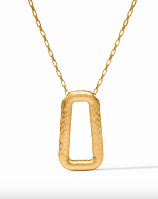 Julie Vos Sahara Necklace in 24K gold plate with sculptural pendant