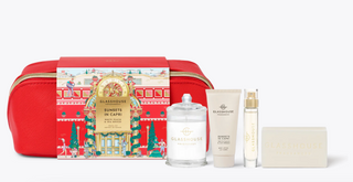 “Glasshouse Sunsets in Capri travel gift set with red cosmetic case”

“Glasshouse Fragrances Sunsets in Capri travel-size perfume, candle, lotion, and soap bar”

“Red festive Capri travel set with mini candle, perfume, body lotion, and body bar”

“Glasshouse Sunsets in Capri holiday travel set displayed with products and red bag”
