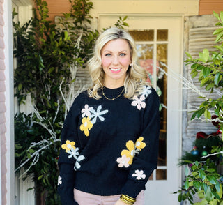 Elena Floral Intarsia Sweater