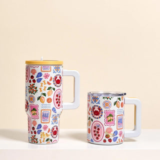 Ciao Bella stainless steel tumbler with Italian-inspired print