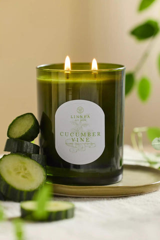 Linnea Cucumber Vine candle with soy wax and double cotton wicks