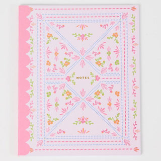 Scallop Notebook 8x10 | Floral Inspirational Notebook for Notes & Journaling